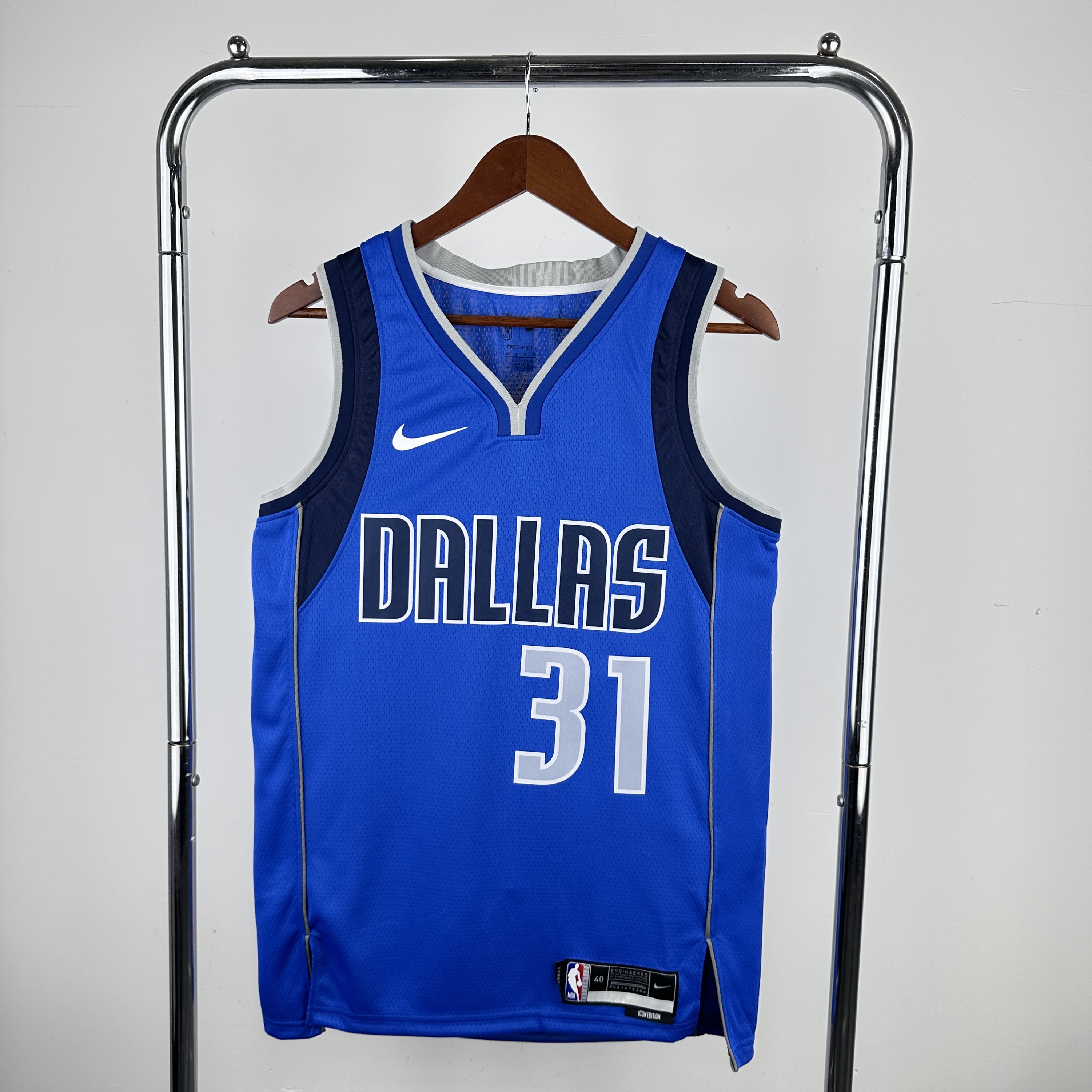 Men Dallas Mavericks #31 Thompson Blue Seasons Nike 2024 NBA Jersey